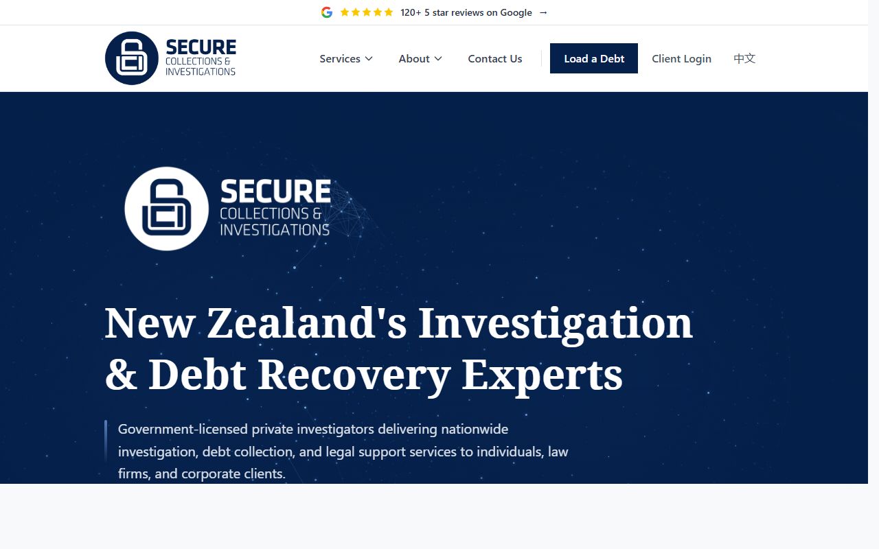 Secure Collections homepage